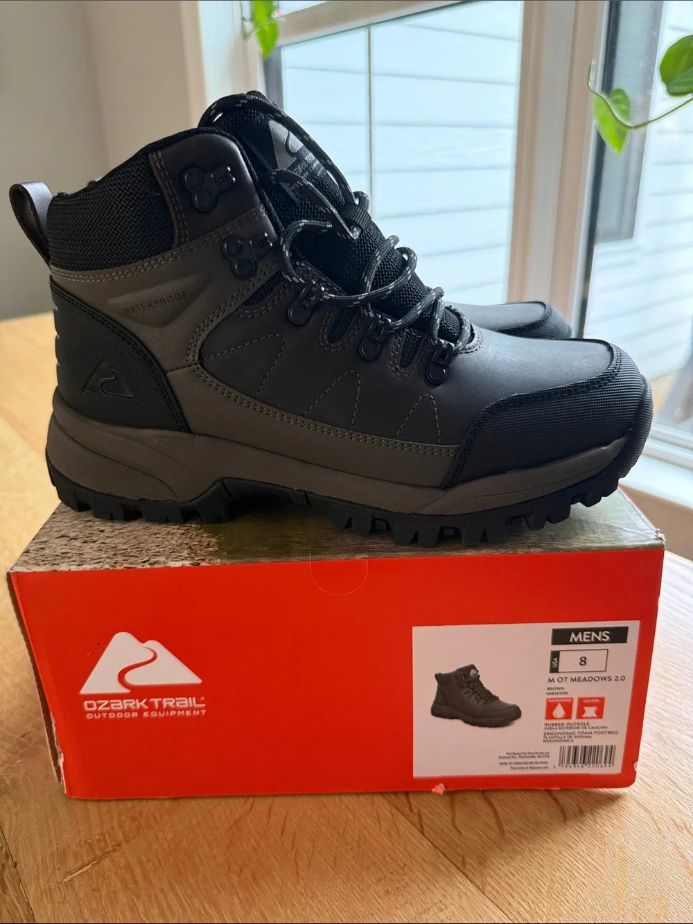 Ozark Trail Black Waterproof Hiking Boots